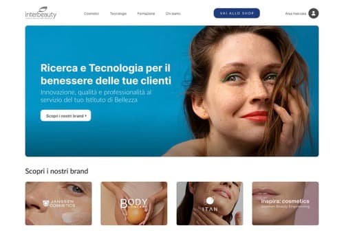 Home page del sito di Interbeauty