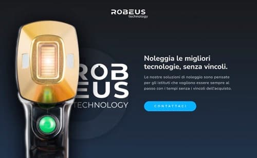 Home page del sito di Robeus technology