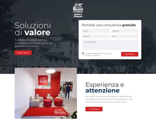 Home page del sito dell'agenzia Generali di Portogruaro