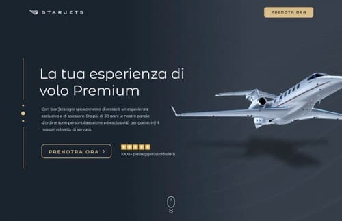 Home page del sito di StarJets